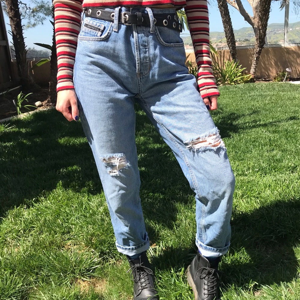 calvin klein mom jeans
